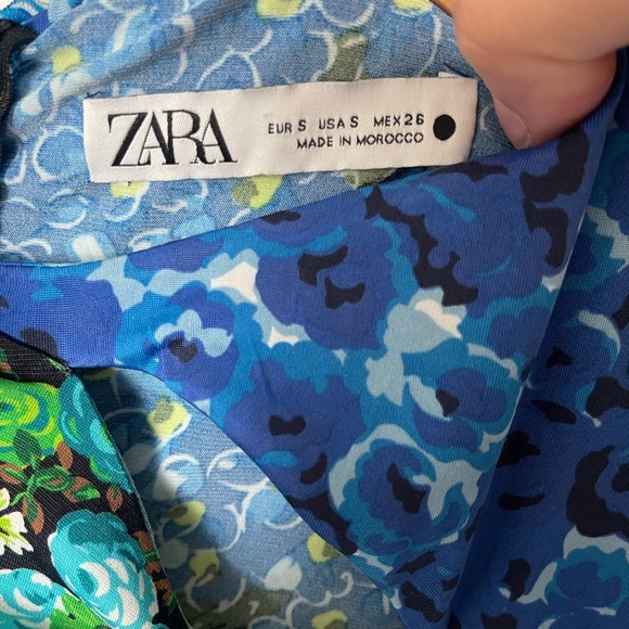 Zara | Blogger Favorite Draped Ruched Floral Cut Out Top Artsy Art to Wear Y2K - Picture 7 of 9